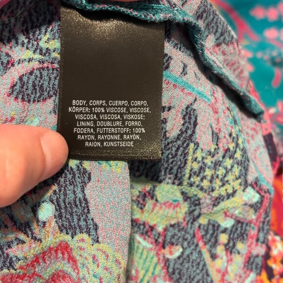 Maeve - Anthropologie Teal Floral Sleeveless Jumpsuit with Pockets US Size 2 - Picture 10 of 10